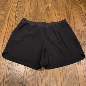 Lands End Womens Solid Black Swim Suit Cover Up Shorts Dry Fit Plus Size XL